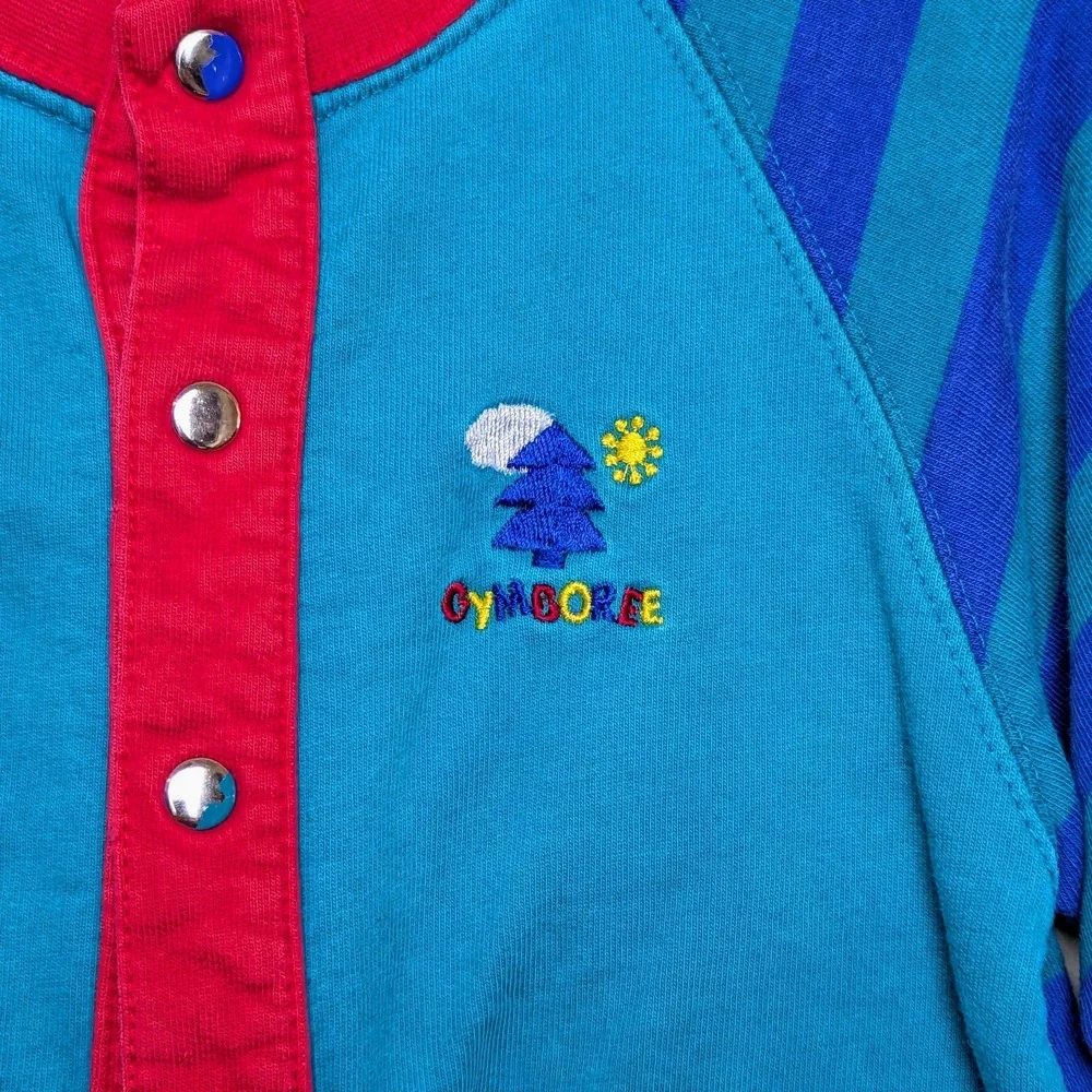 VTG Gymboree Colorblock Rainbow Tag Long Sleeve Jumpsuit Romper‎ 18-24 Months